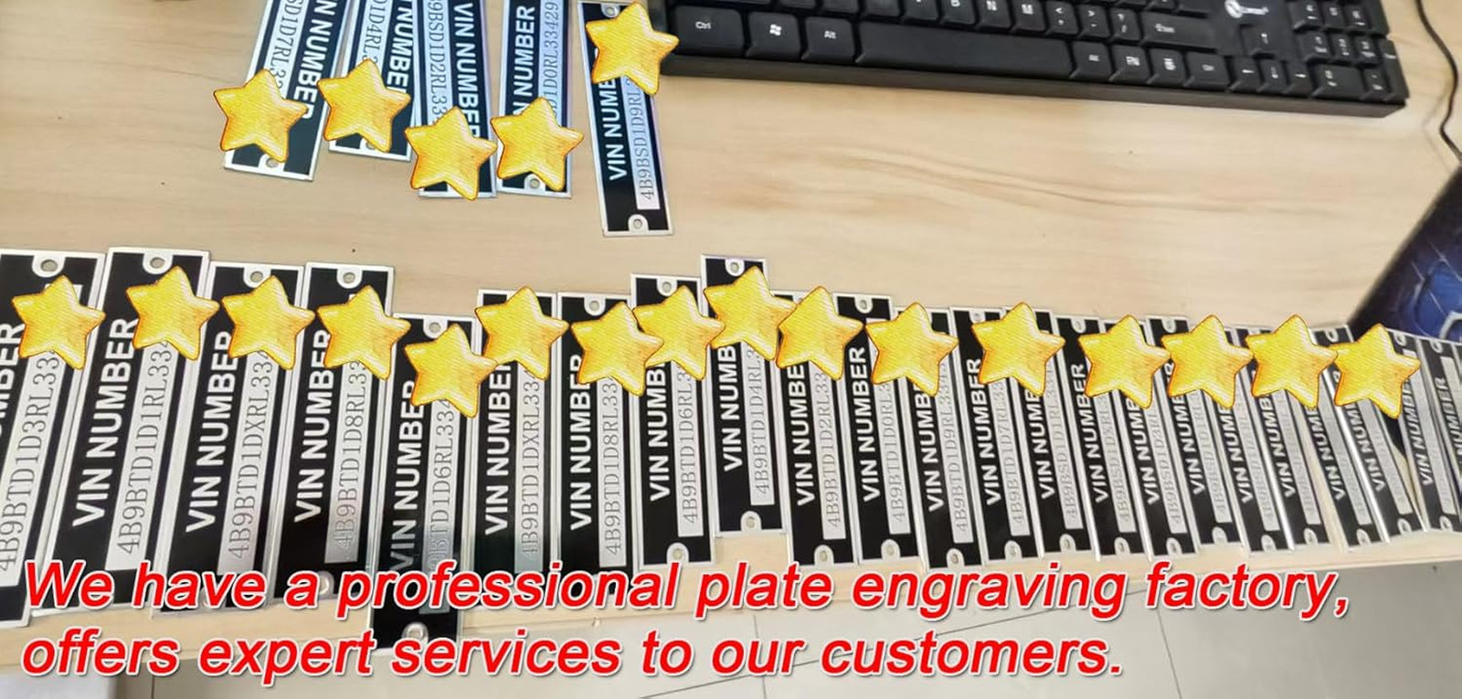 Customizable Aluminum ID Plates for Equipment and Vehicle Identification