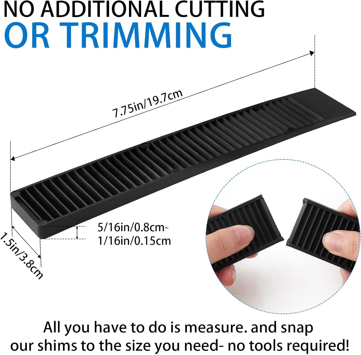 Composite Shims 7.75″ Plastic Wedges 12 Pack – Extreme Load Support Leveling …