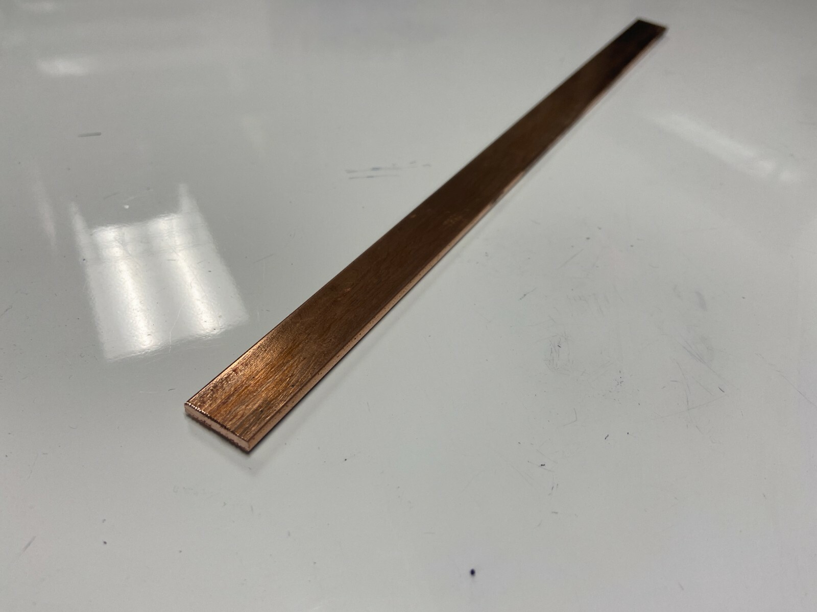 Copper 110 Flat Bar 1/8″ x 5/8″ x 48″-Long — .125″ x .625 Copper Bus Bar