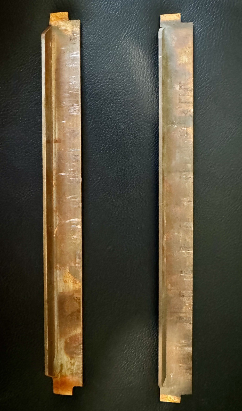 2 Pieces COPPER BUS BAR .72lbs, 11.6oz, 12.5 inches long each