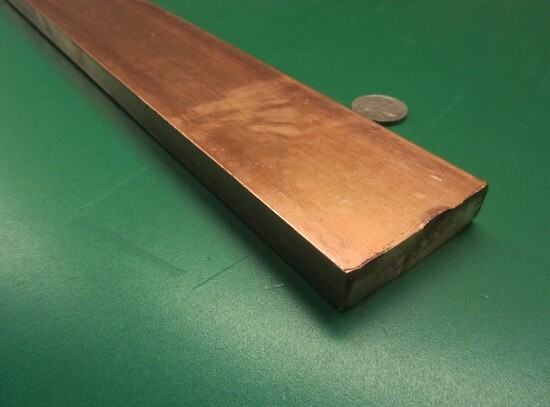 182 Copper Bar 1/2″ Thick x 2.0″ Wide x 3 Foot Length