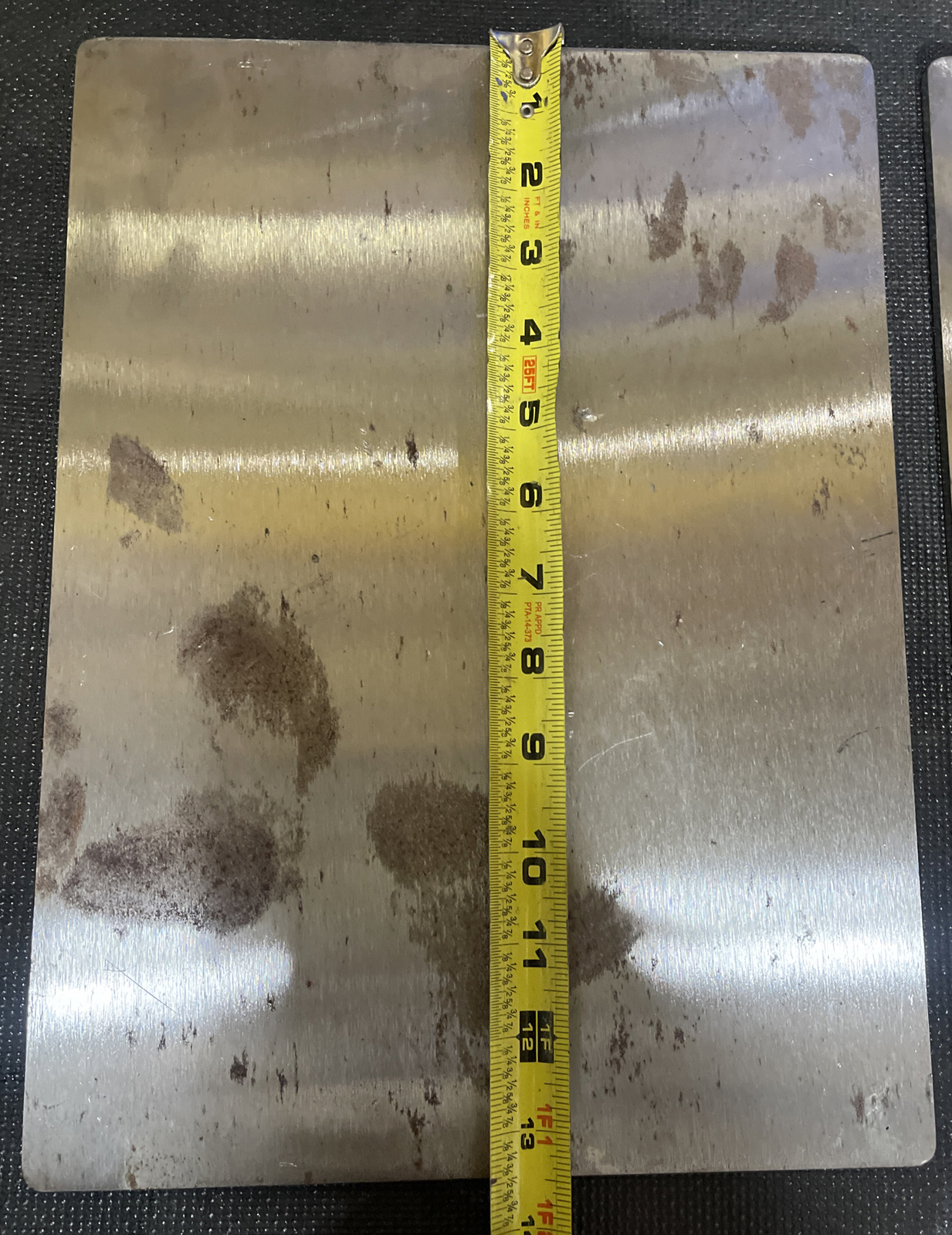 10in x 13.5in x 1/4in Steel Flat Plate (0.25in Thick) (Machined to Size)