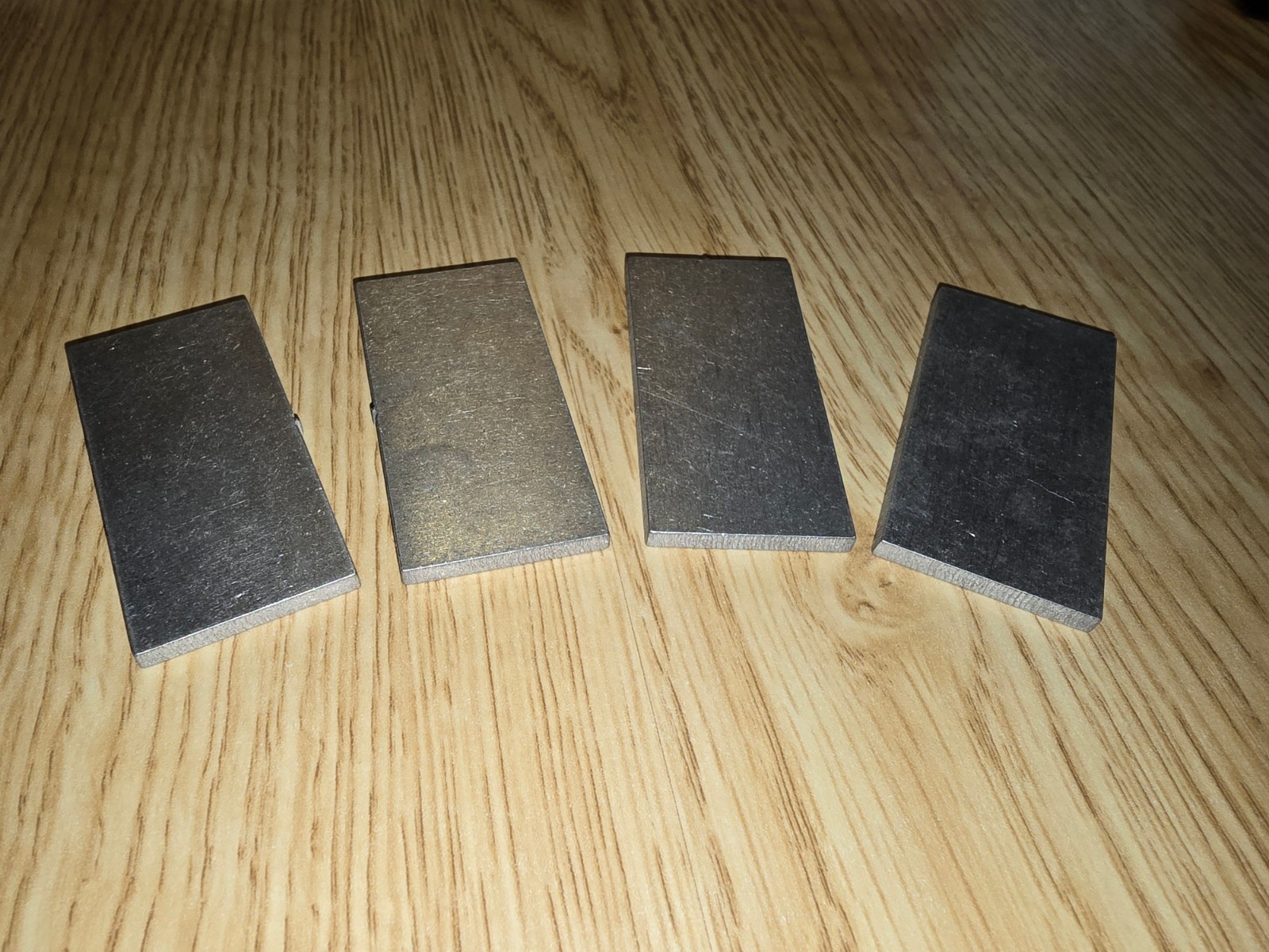 Aluminum blank metal plate 1/8 x 1 x 2 (4) pieces .125 Thick Hobby Metal