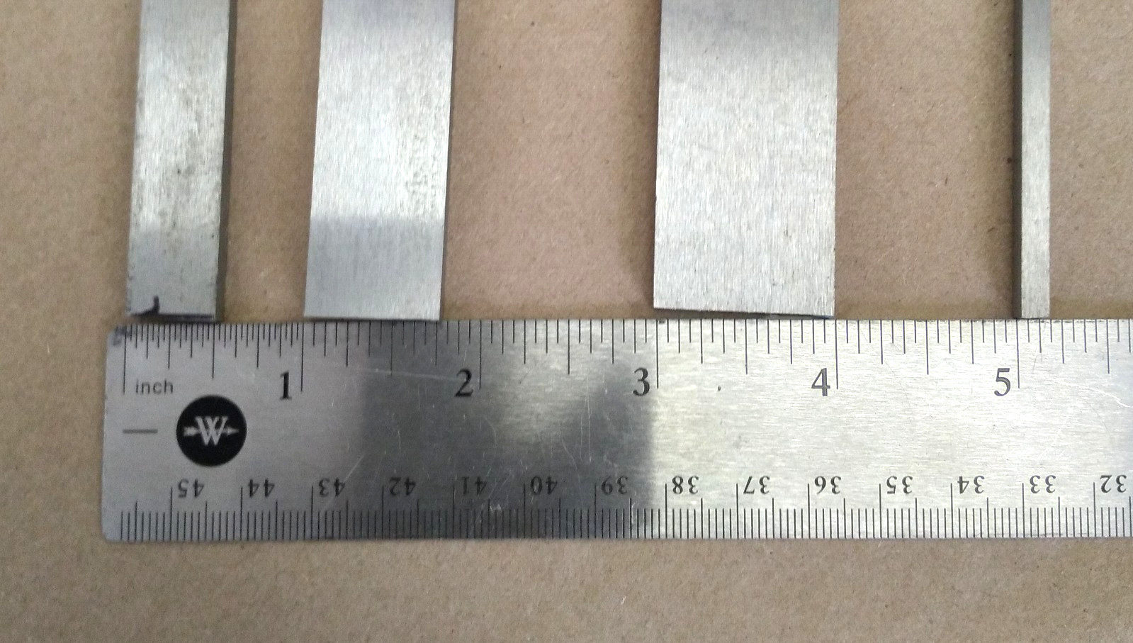 TOOL STEEL SHEET 5/32″ FLAT GROUND STEEL, LOT OF 4 VARIOUS LENGTH & WIDTH