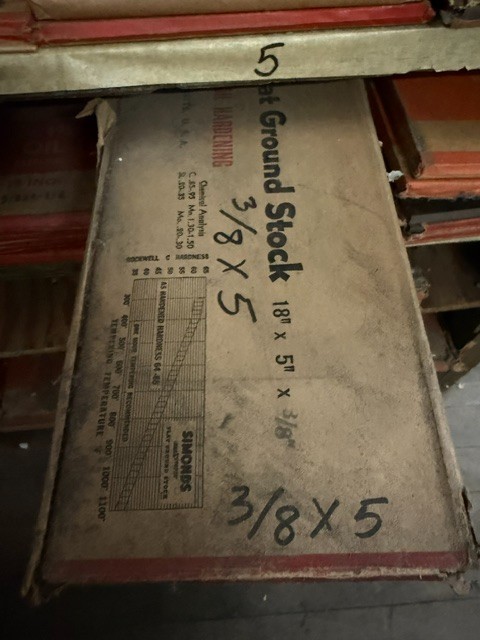 Starrett 3/8 x 5 x 18″ No. 496 Oil Hardening Ground Flat Stock – Rust – Old