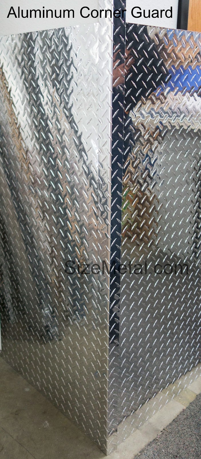 0.063″ 4ft Aluminum Diamond Plate OUTSIDE Corner Guard 3003 H22 – 1.5″x1.5″x48″