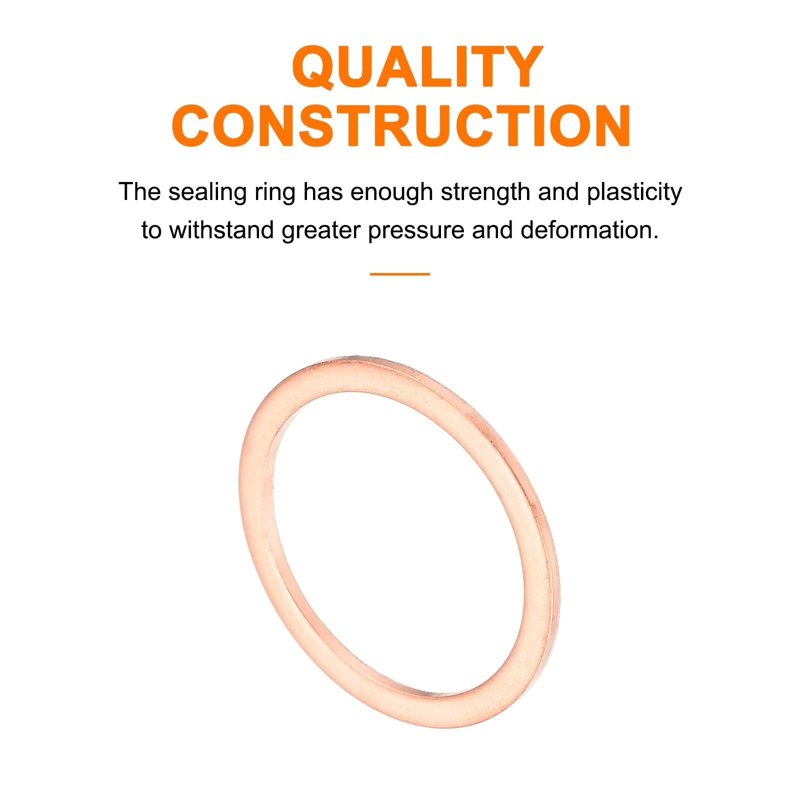 MECCANIXITY 12 Pcs Flat Copper Washers, 26x32x1.5mm Copper Upgraded Flat Metric