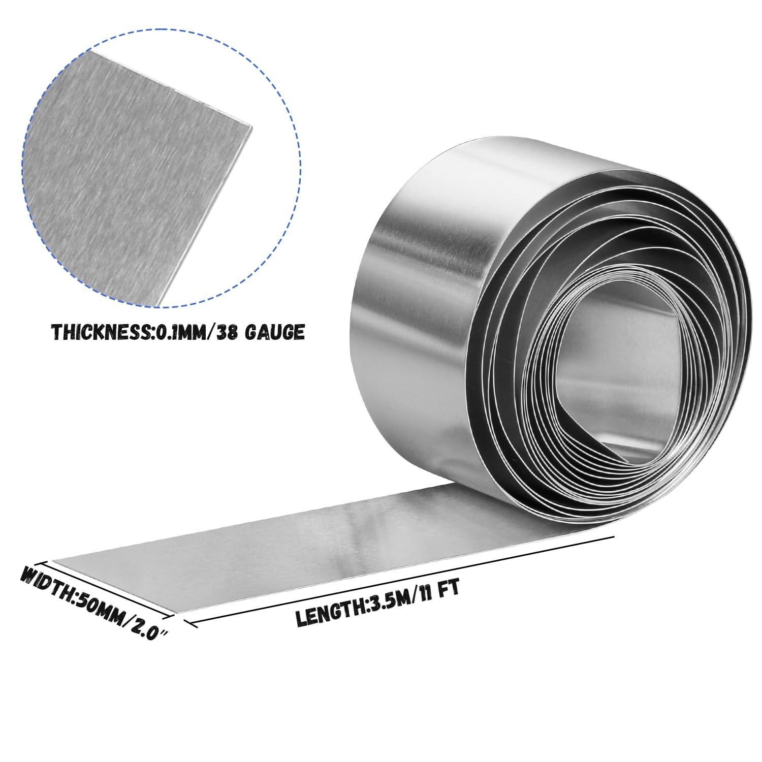 Aluminum Flashing Roll 2 Inch x 11 Ft, 38 Gauge – Flexible for Roof Repair