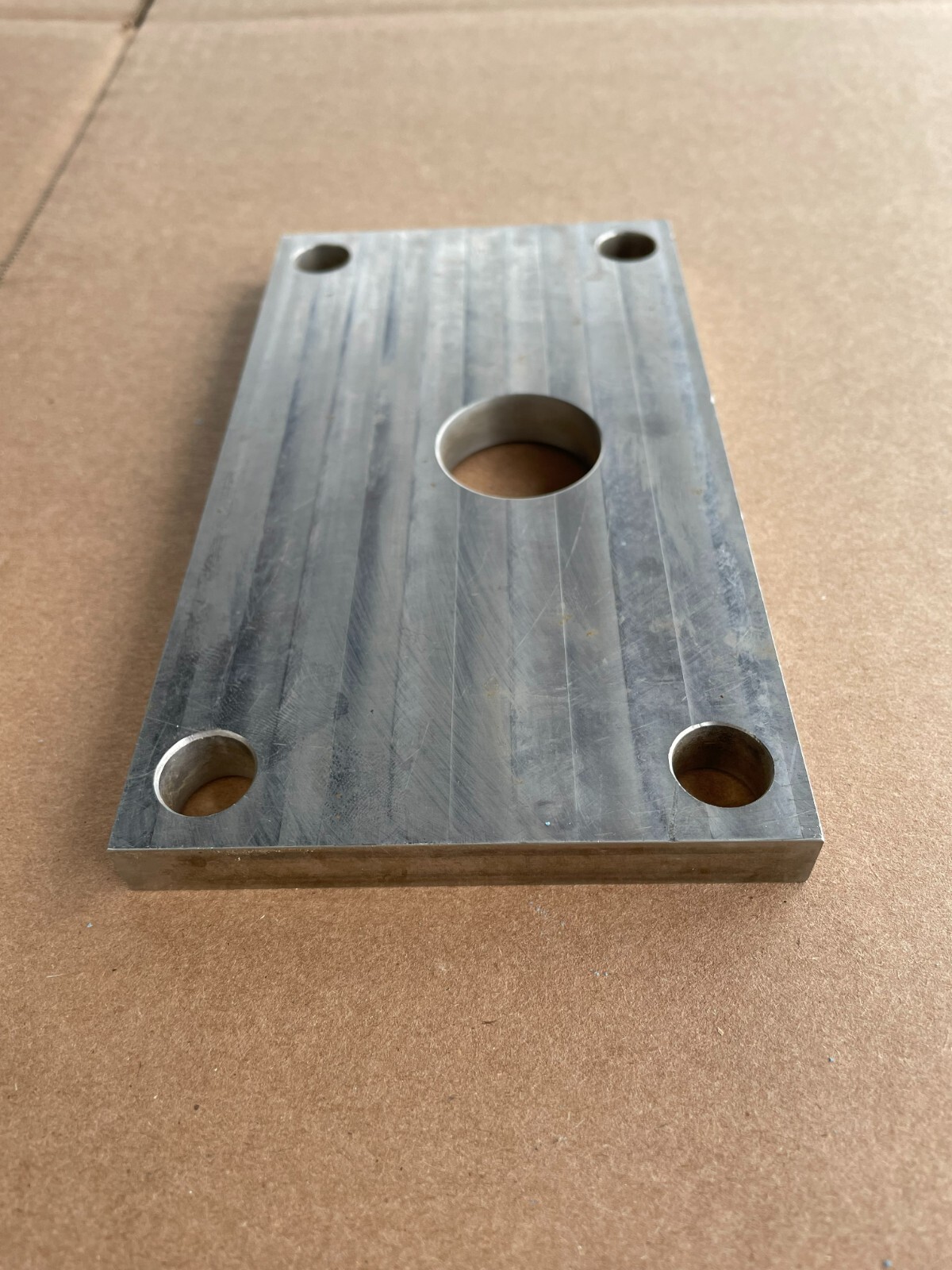 Rectangle Aluminum Block Plate Flat Plate Bar, 5 Holes, 7″ x 4″