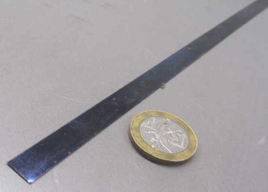 1095 Hard Blue Tempered Spring Steel Shim .005″ Thick x .375″ Wide x 1200″ Long