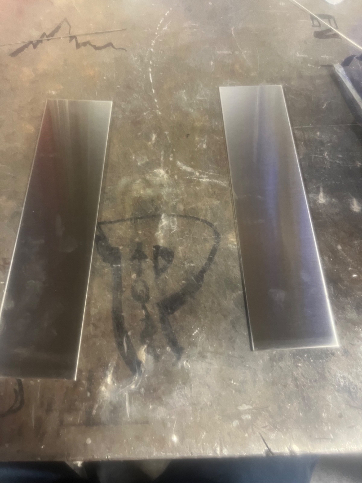 16 gauge 1/16 Stainless steel plate 304 brushed finish 10 pcs 2×4