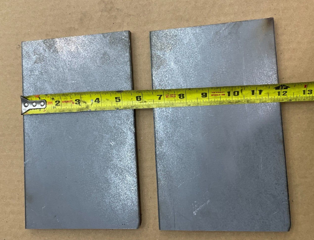 3/8″ A36 STEEL PLATE 3/8″ x 5.5″ X 9″ .375″ THICK HOT ROLL FLAT WELDING QTY (2)