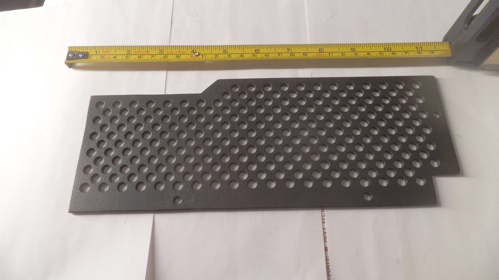 Perforated Aluminum plate, PVDF coated, 10-1/2″ x 4″ x 1/8″ thick