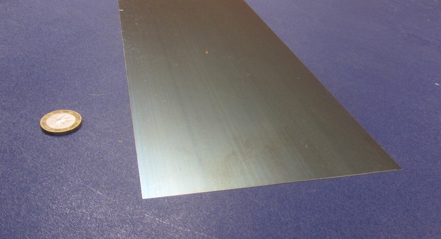 1095 Full Hard Spring Steel Shim 0.005″ Thick x 6.0″ Width x 100″ Length