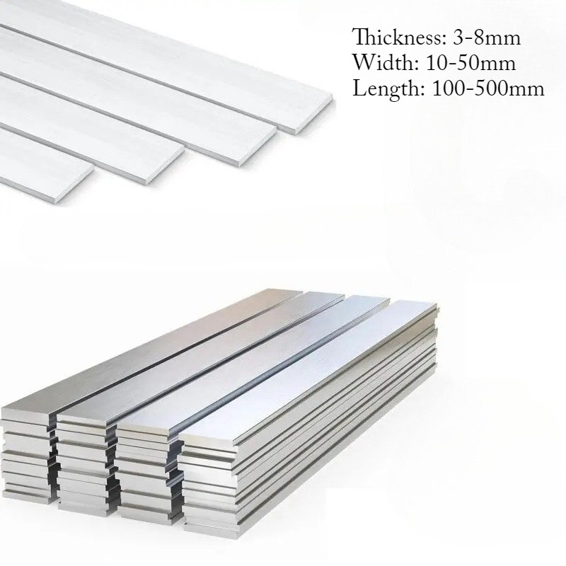 Stainless Steel Flat Bar Plate Grade 304 Various Sizes & Lengths 100mm – 500mm