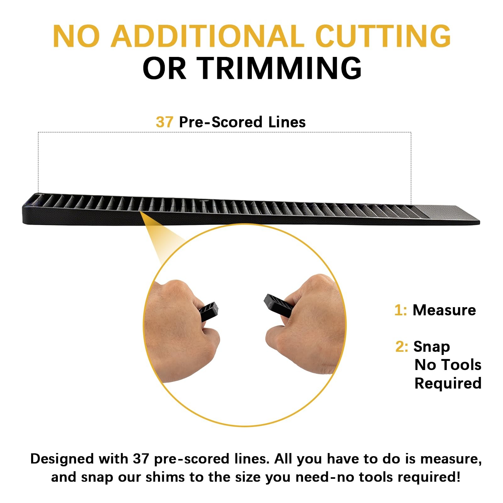 Composite Shims (48 Pack) – Hard Composite Shims for Home Improvement – Never…