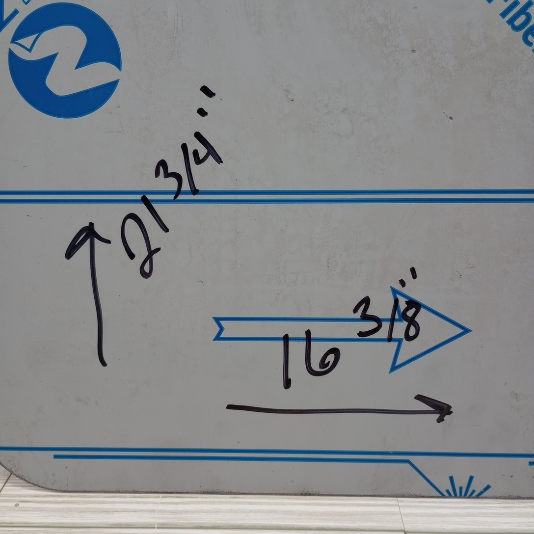 1/8″ 5052 Aluminum Sheet Plate 16.375″ X 21.75″ .125 W/ Vinyl Flat stock. 1 PC