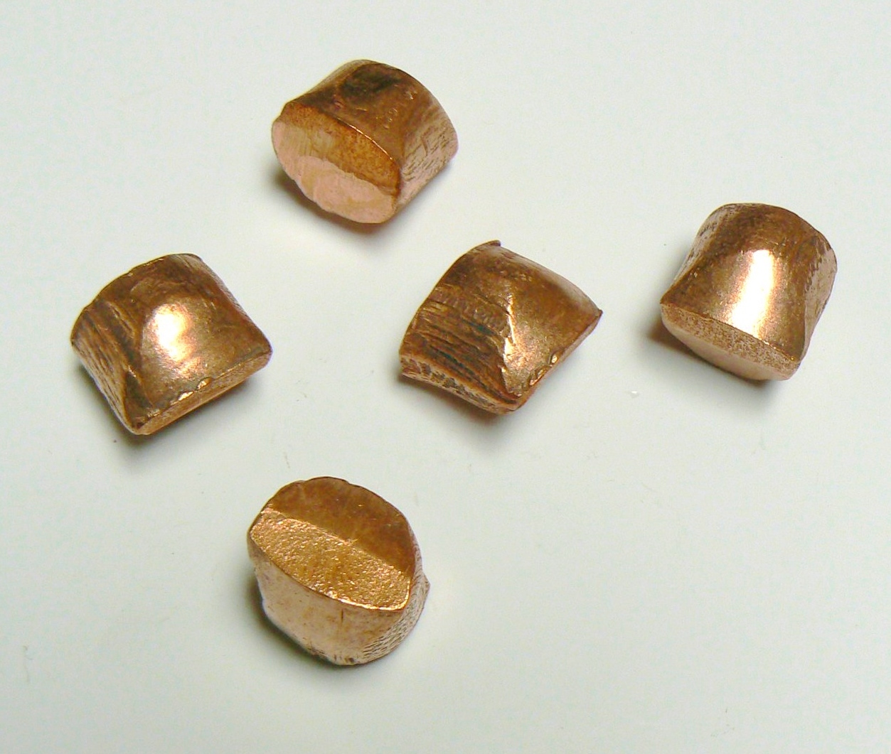 Pure Copper 99.99% Oxygen Free Cu Metal Anode Slugs Melt Casting Alloy 5 Pounds