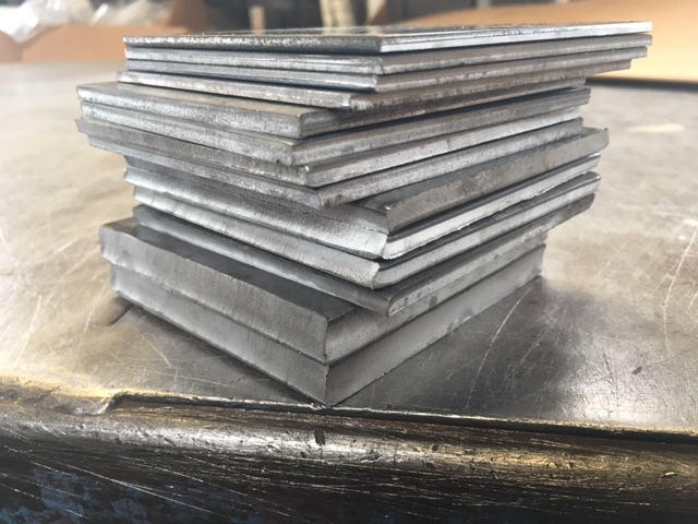 Steel Plate Shim Spacers, 4″ x 4″ – 1/8″, 3/16″, 1/4″, 1/2″ – Pack of 14!
