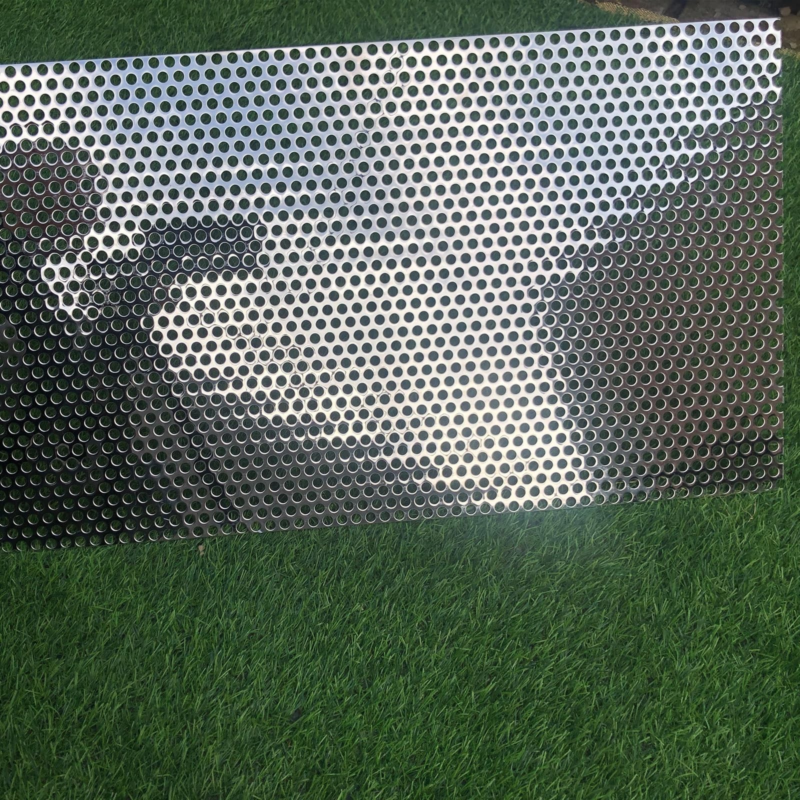 Perforated Metal Sheets 19 Gauge 30″x15″ Stainless Steel Mesh Panel 8mm Aperture
