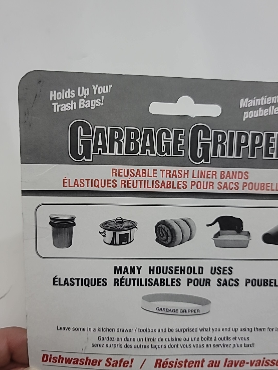 Garbage Gripper Reusable Trash Liner Bands