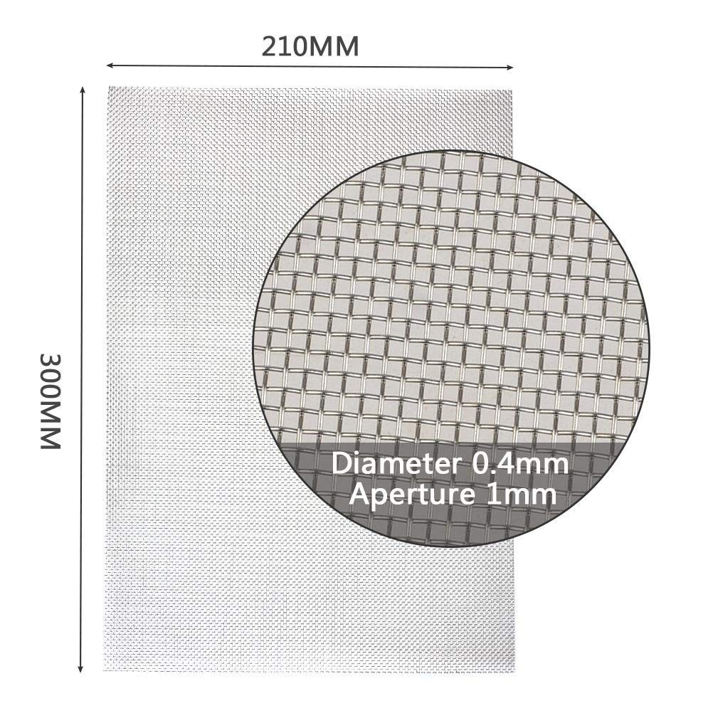 3pcs 304 Stainless Steel 20 Mesh Metal Sheet 12×8 for Air Ventilation