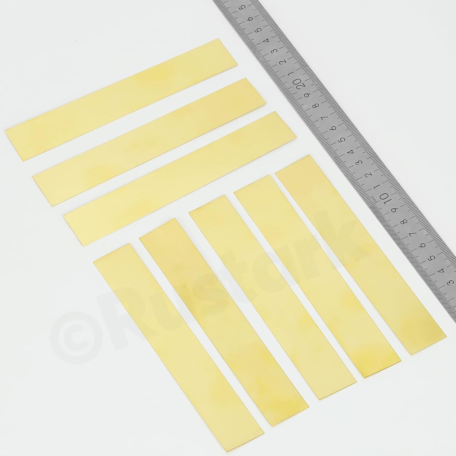 10Pcs Brass Strip Assortment Kit Brass Sheet Metal Shim Stock Sheet Metal Shims,