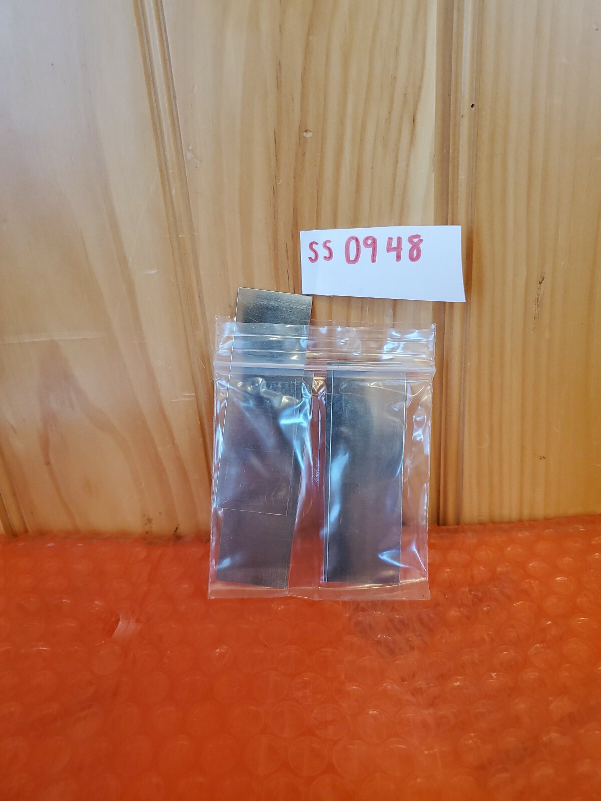 Stainless steel shim stock assortment 4 pieces 1 X 3 x 0.010 and 0.015 .010 .015