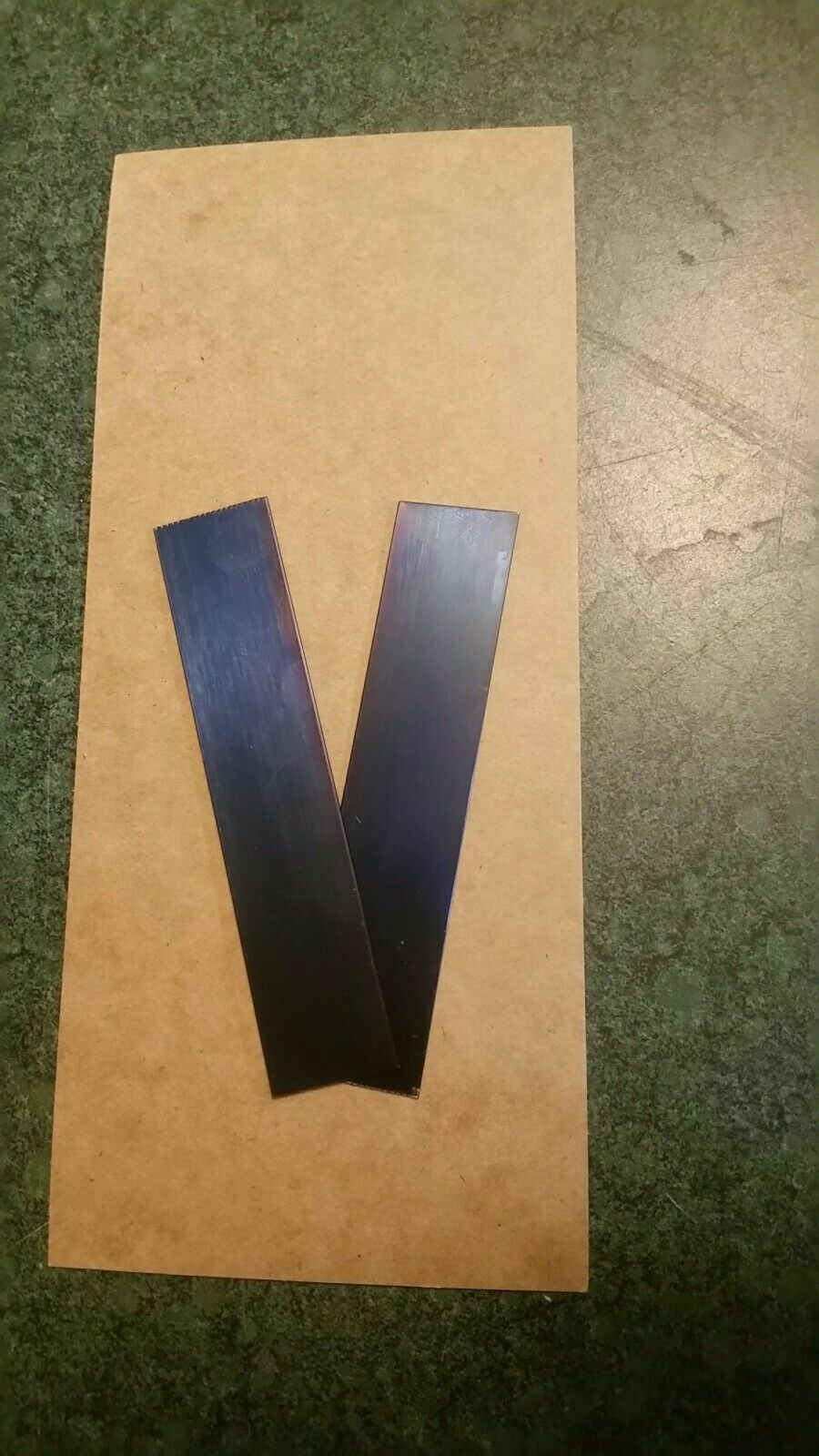 0.020 Blue Tempered spring steel Shim Stock 2 Pieces 020 X 3/4 X 6