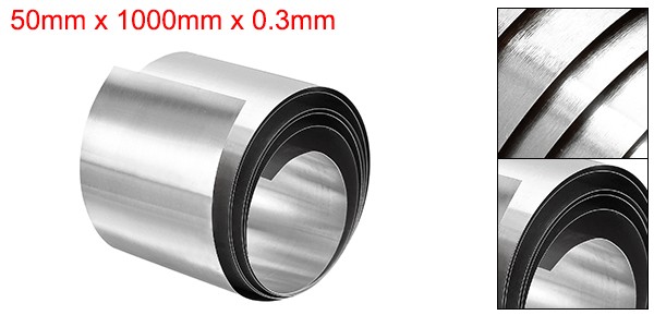 Stainless Steel Foil Roll Polished Finish Metal Strip Plate Sheet 1.97″ x 39.4”