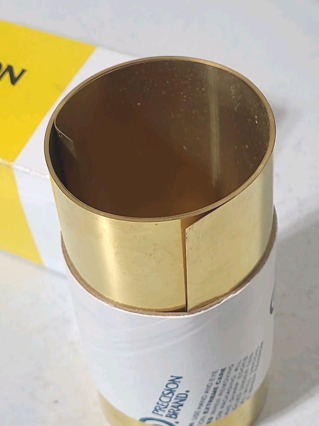 Precision Band 17655, .010″ X 6″ X 60″ Brass Shim Stock In Box
