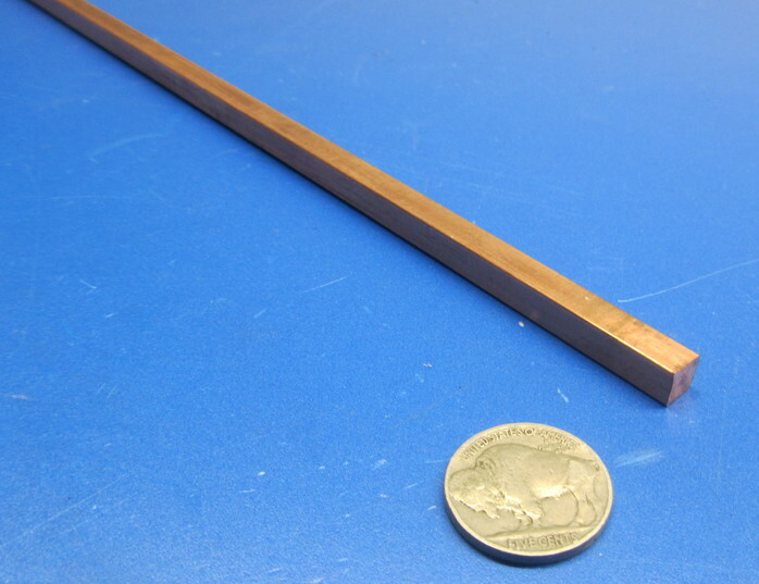 110 Copper Square Bar H02, 1/4″ Thick x 1/4″ Wide x 24 Inch Length