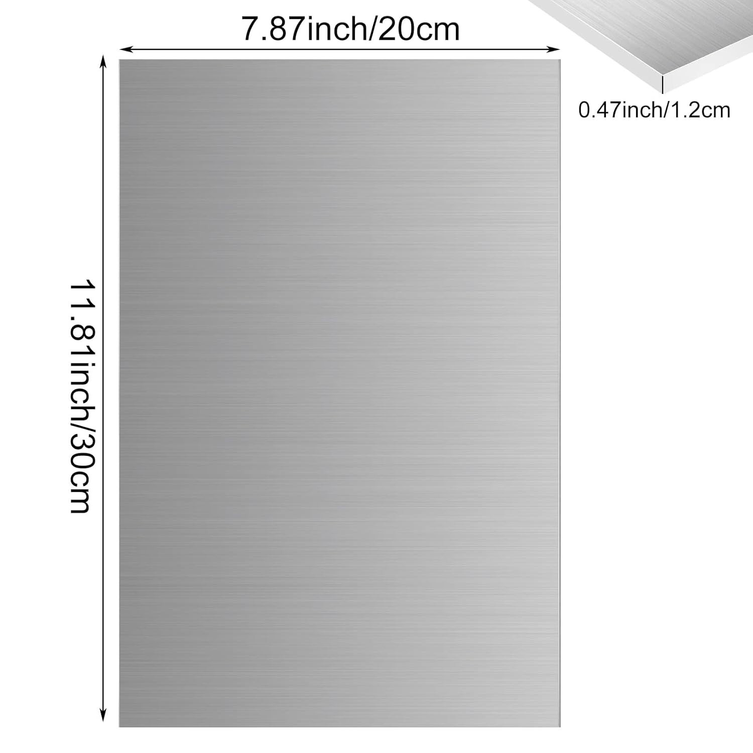 Durable 6061-T6 Aluminum Plate 8x12x1/2 Inch for Industrial & DIY Projects