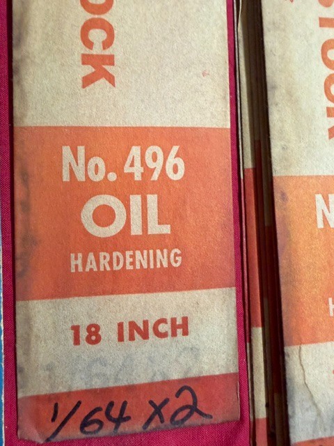 Starrett 1/64 x 2 x 18″ No. 496 Oil Hardening Ground Flat Stock – Rust – Old