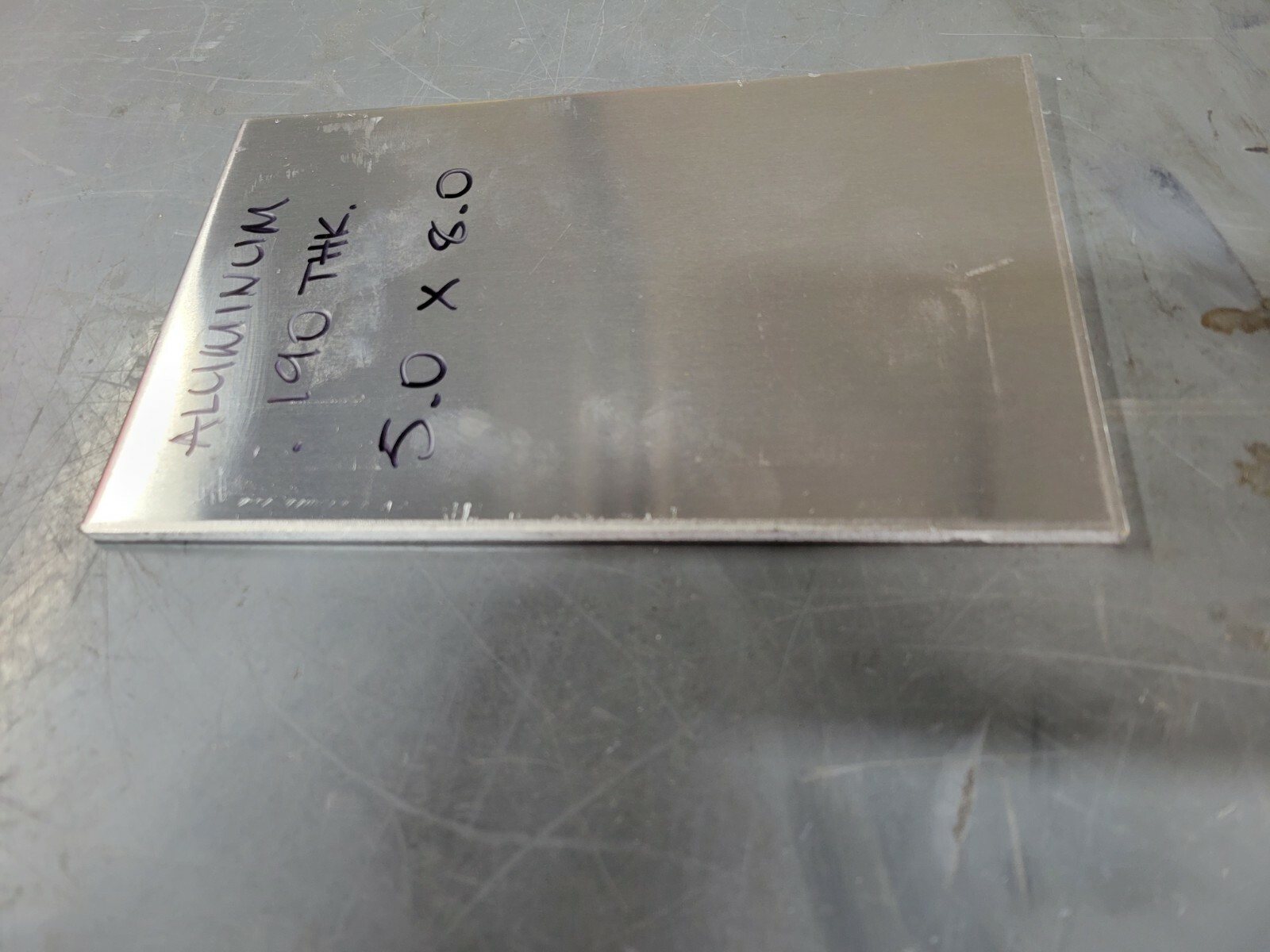 Aluminum Plate 2024-T0 x .190THK. 5.0″ x 8.0″ (1 pc)