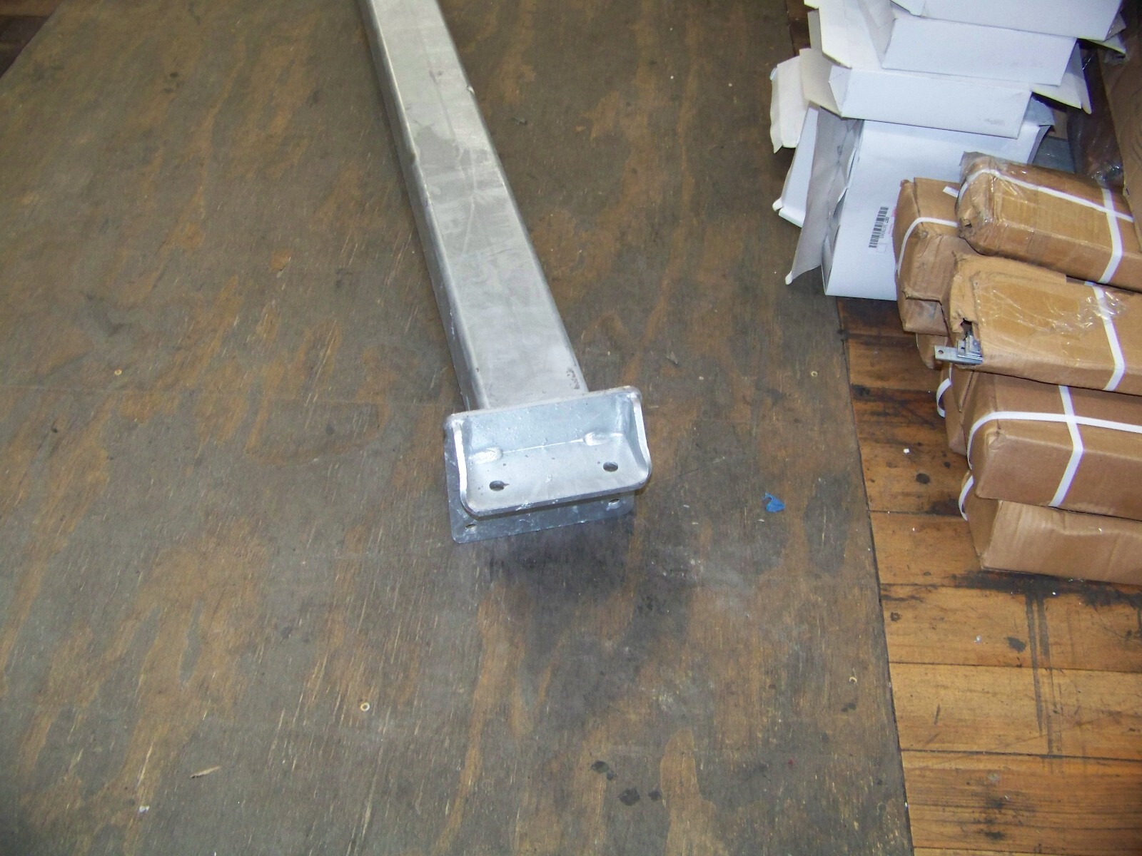 4 x 4″ Steel 66″ Bar 69″ OAL 8″ X 13.5″ Plate Tow Bar 1/4″ Thick New