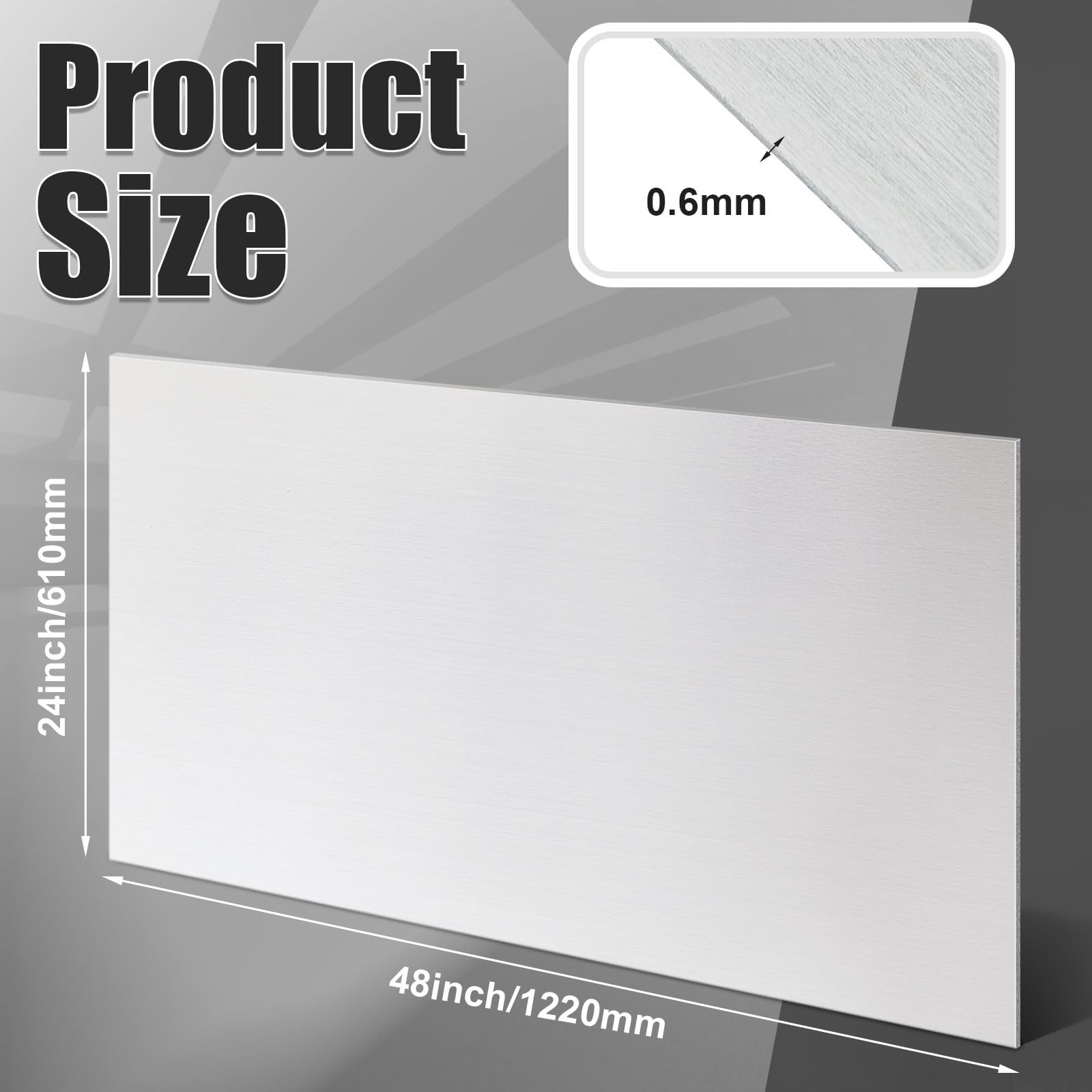 430 Stainless Steel Sheet Metal 48″x24″ 24GA Brushed Finish Panel – Crafting, Ki