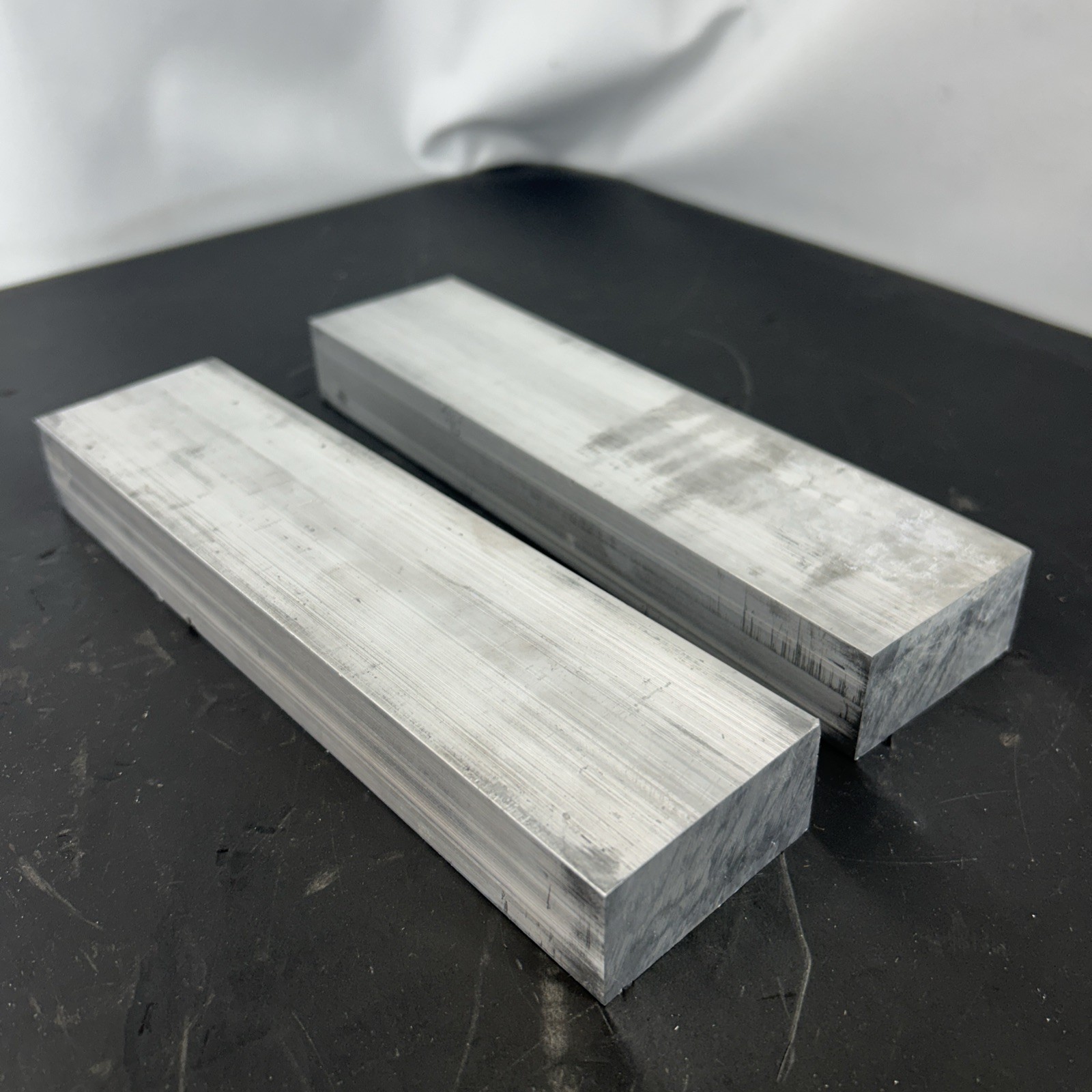Solid Aluminum Stock Blocks 7 7/8”x2”x1” Lot of 2 Heavy 1.6 lb Each