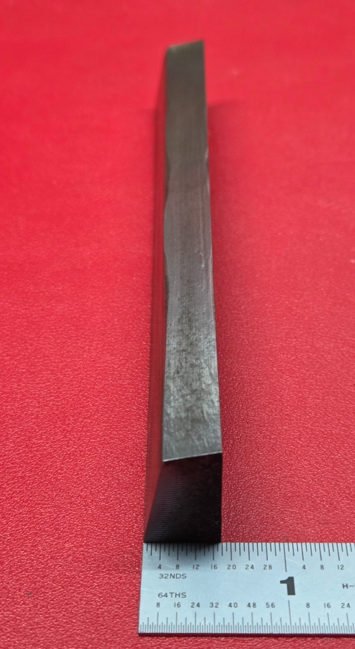 D2 Tool Steel Angled Block Billet 7.025″ Long – 13.7 Oz.