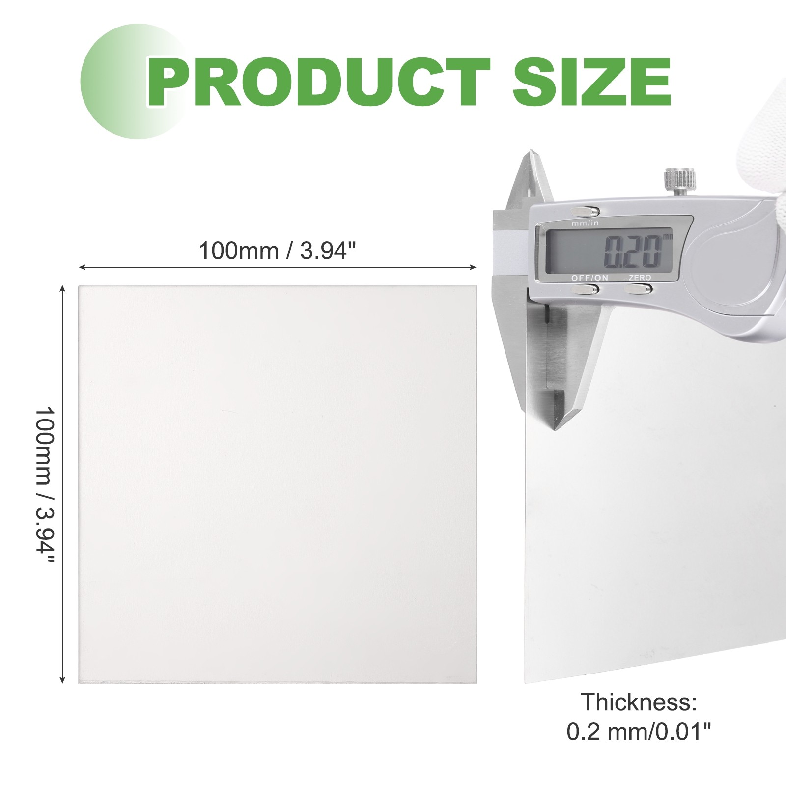Pure Grade TA1 Titanium Plate Sheet, 100x100x0.2mm Titanium Metal Sheet