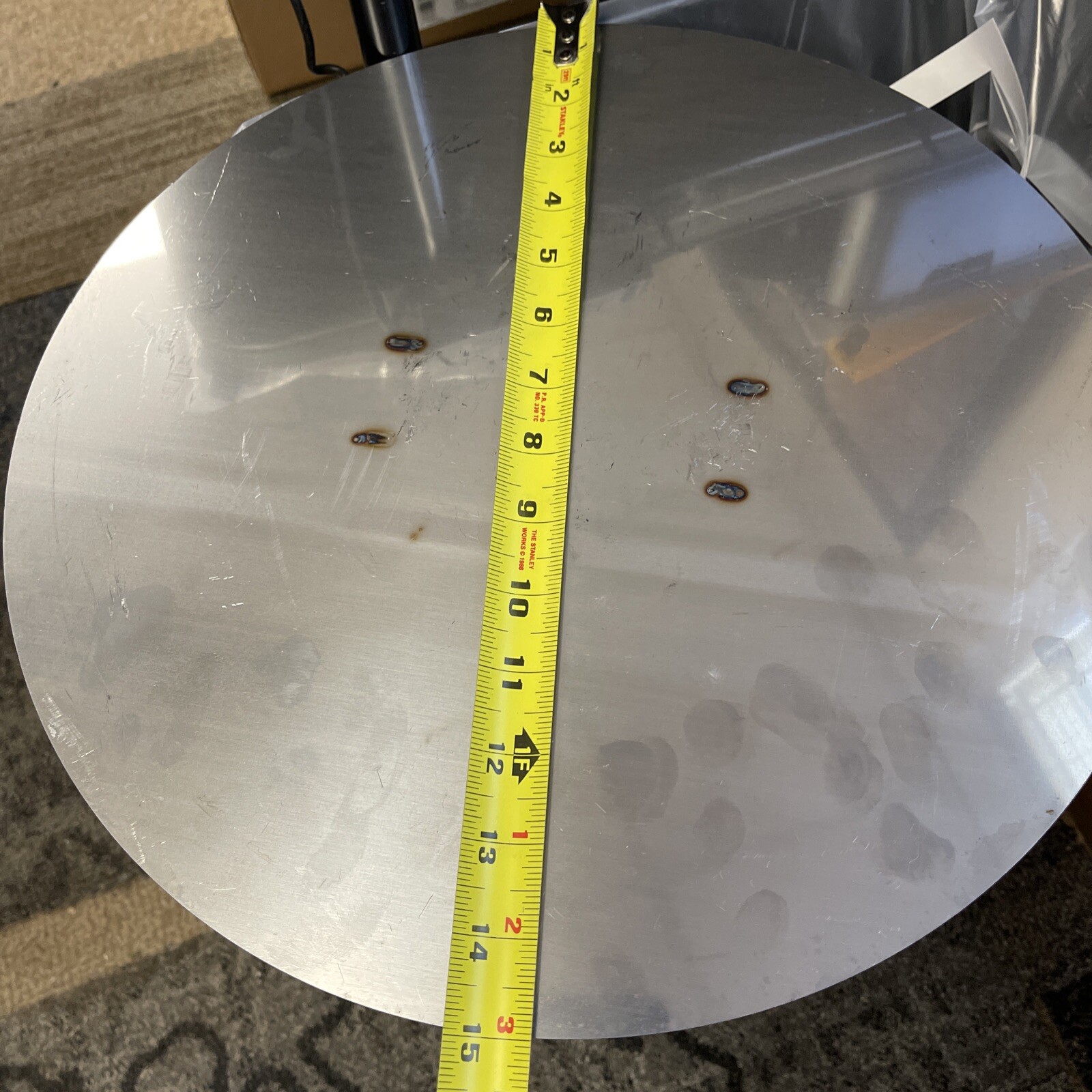 BRAND NEW 15″ x 15″ STAINLESS STEEL COVER PLATE W/ 4″ HANDLE *FREE SHIPPING*