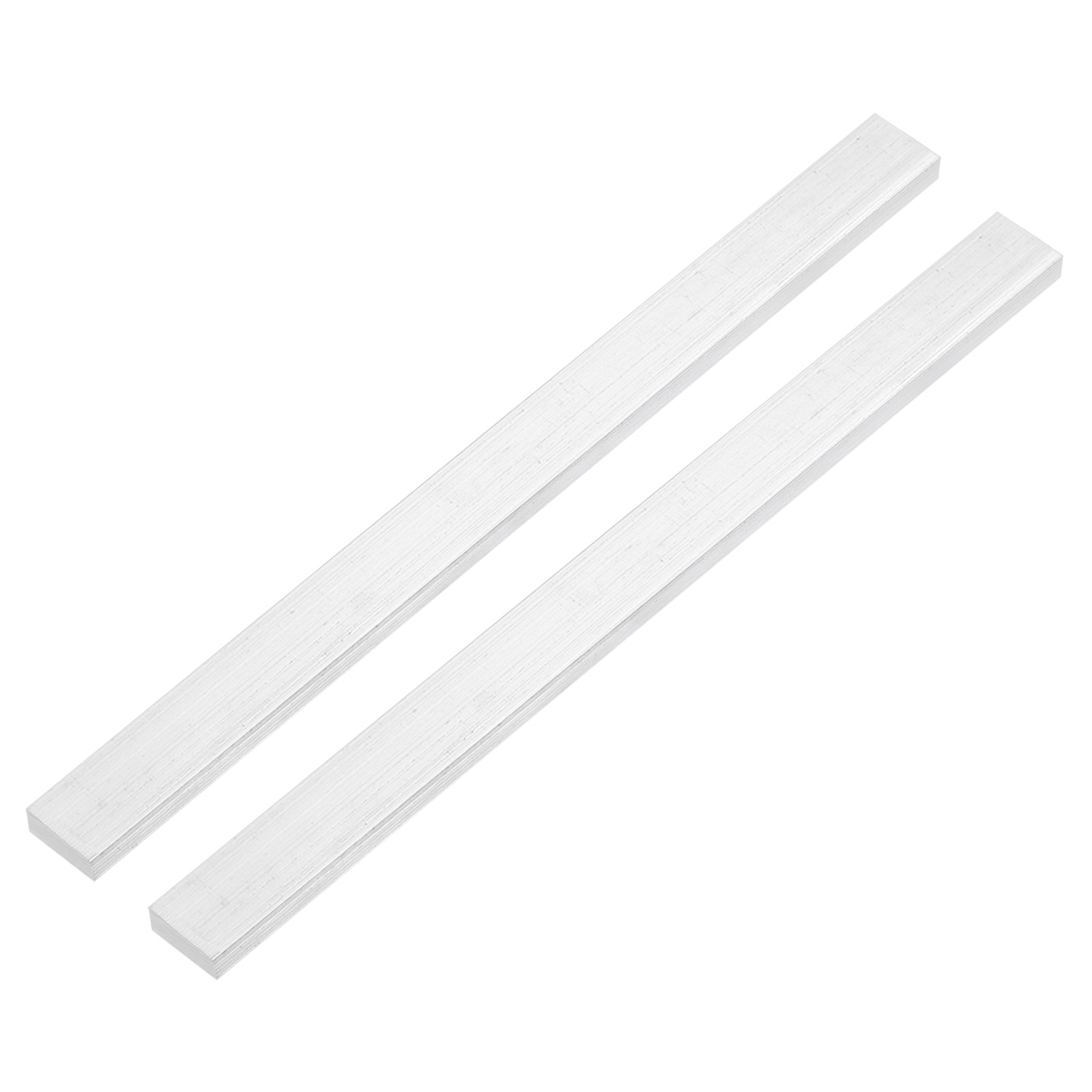 Square 6063 Aluminum Flat Bar, 2Pcs 1/4″ Thickness 1″ Width 12″ Length
