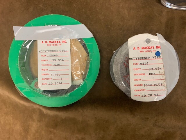 High Purity Molybdenum Lot, Mesh, Sheets, Rods , Powders, Alfa Aesar, Goodfellow