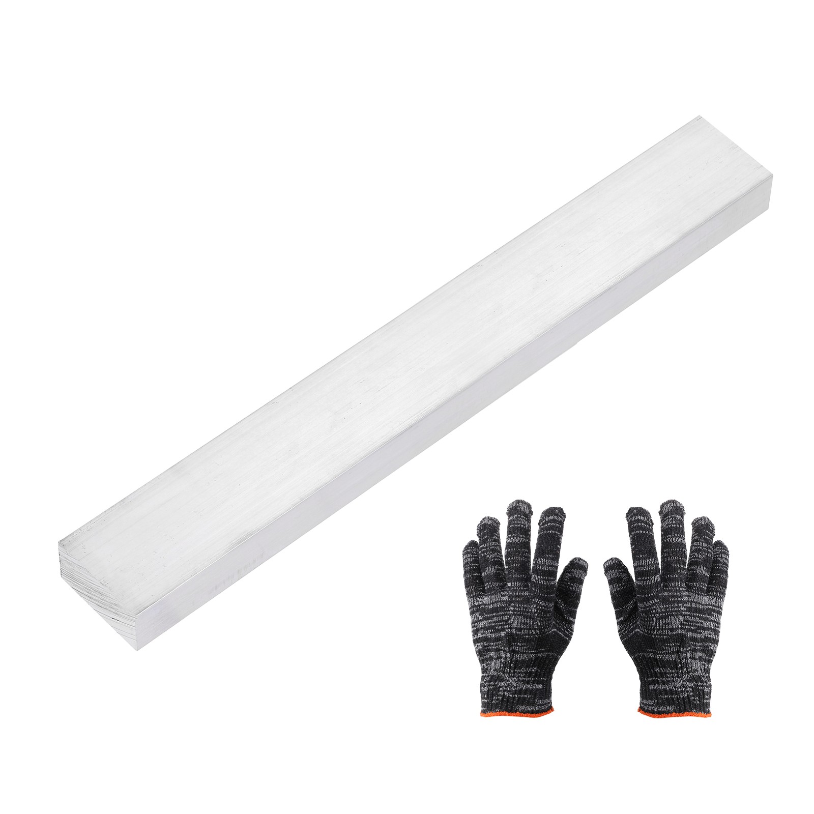 Square Aluminum Flat Bar, 25/32″ Thickness 1-9/16″ Width 12″ l with Glove