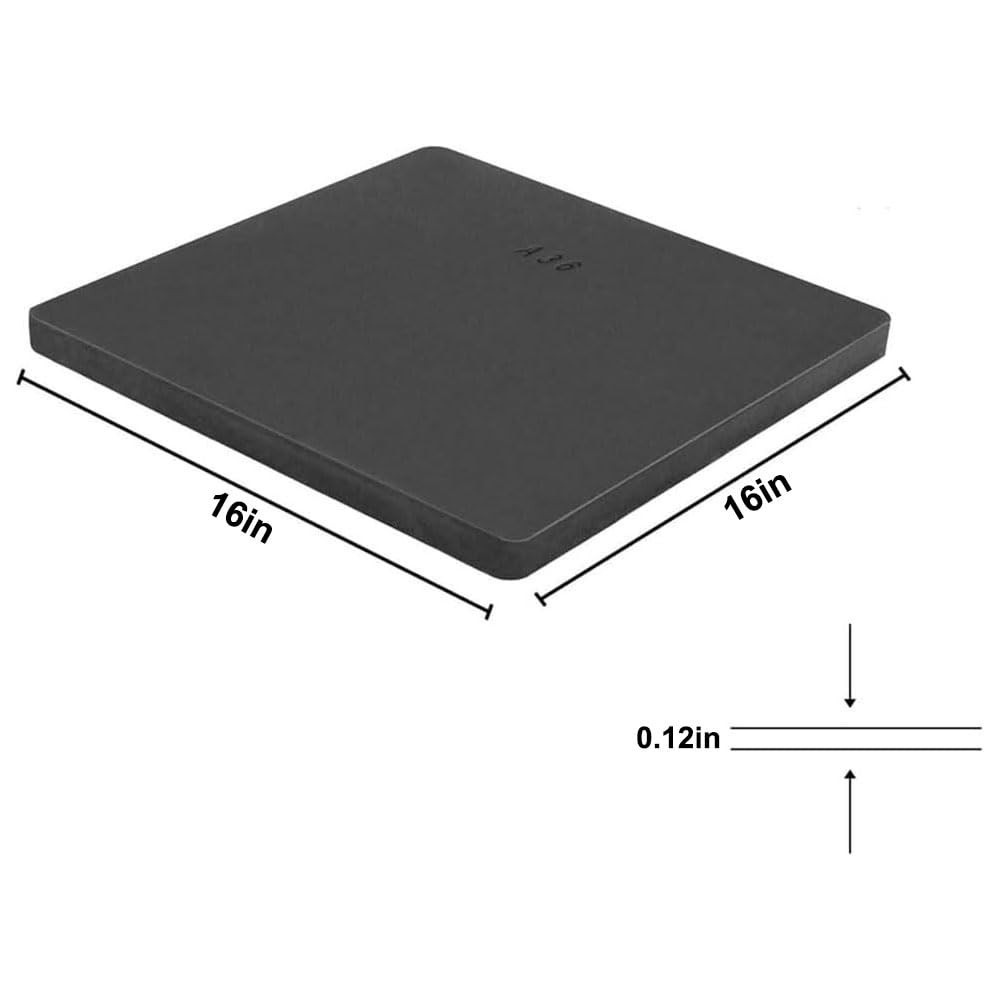 2Pack 1/8″ A36 Hot Rolled Steel Plate Sheet – 16″x16″ Square Steel Metal Fabrica