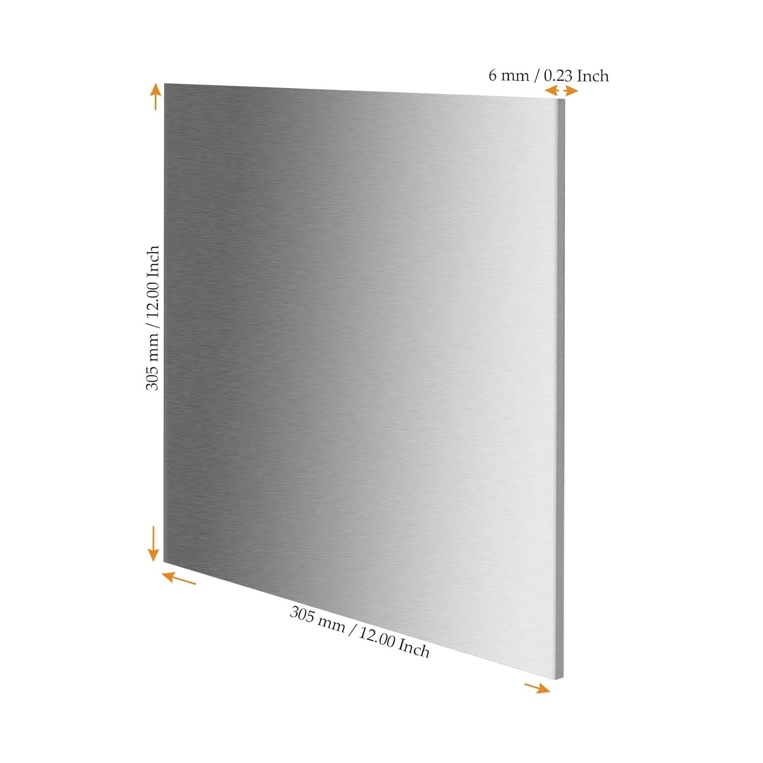 12 X 12 X 1/4 Inch Aluminum Sheet Plate, 300X300X6Mm with Protective Film, Squar