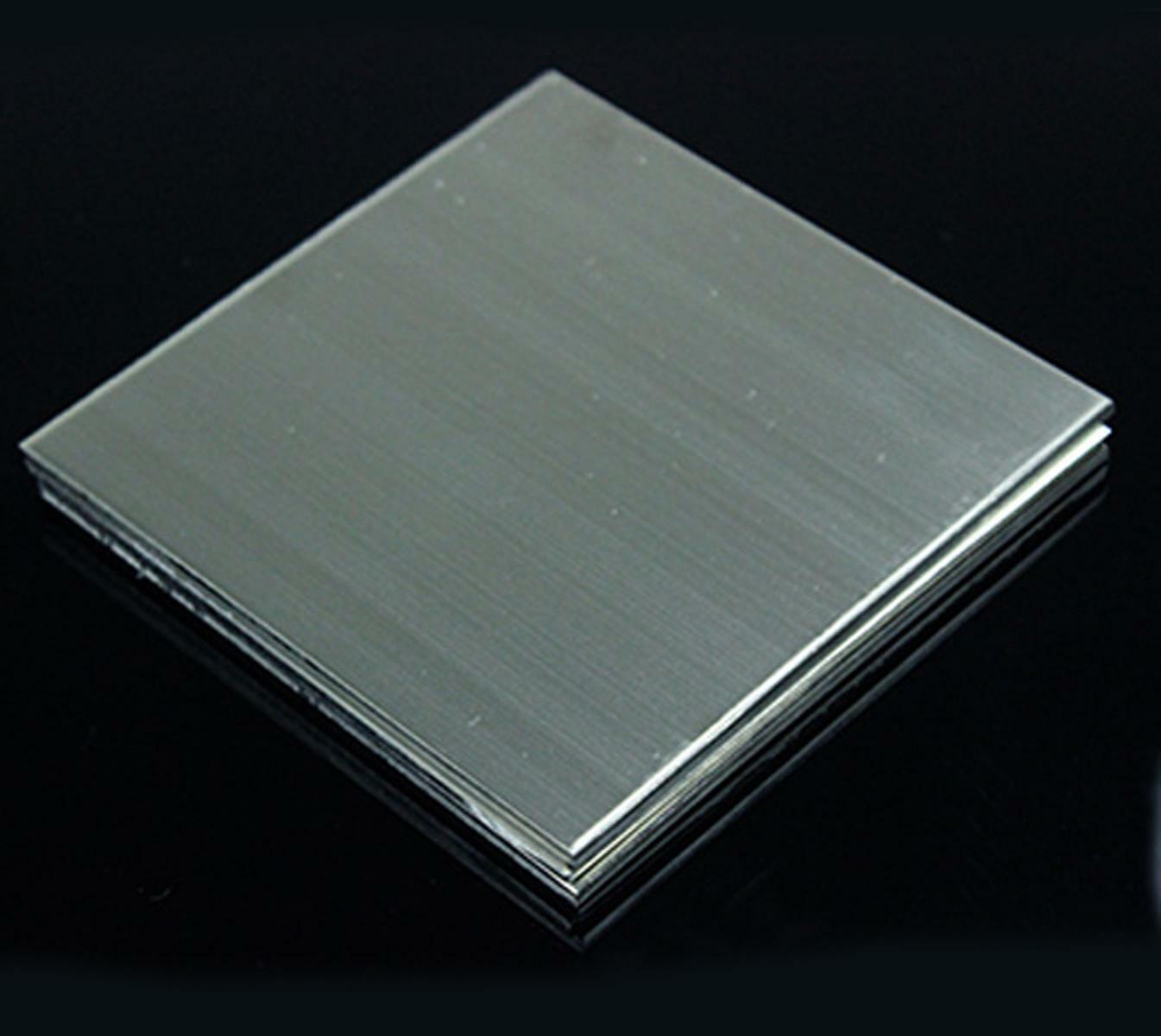 US Stock 2pcs 0.35mm x 5″ x 5″ 304 Stainless Steel Fine Polished Plate Sheet