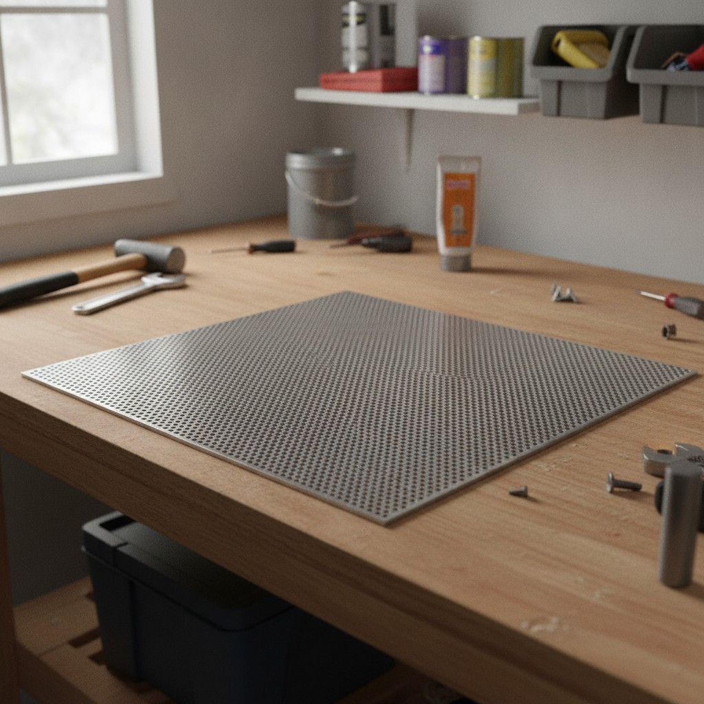 Perforated Stainless Steel Sheet 12″ x 12″ x 0.06″ (16 GA) – Metal Mesh Panel