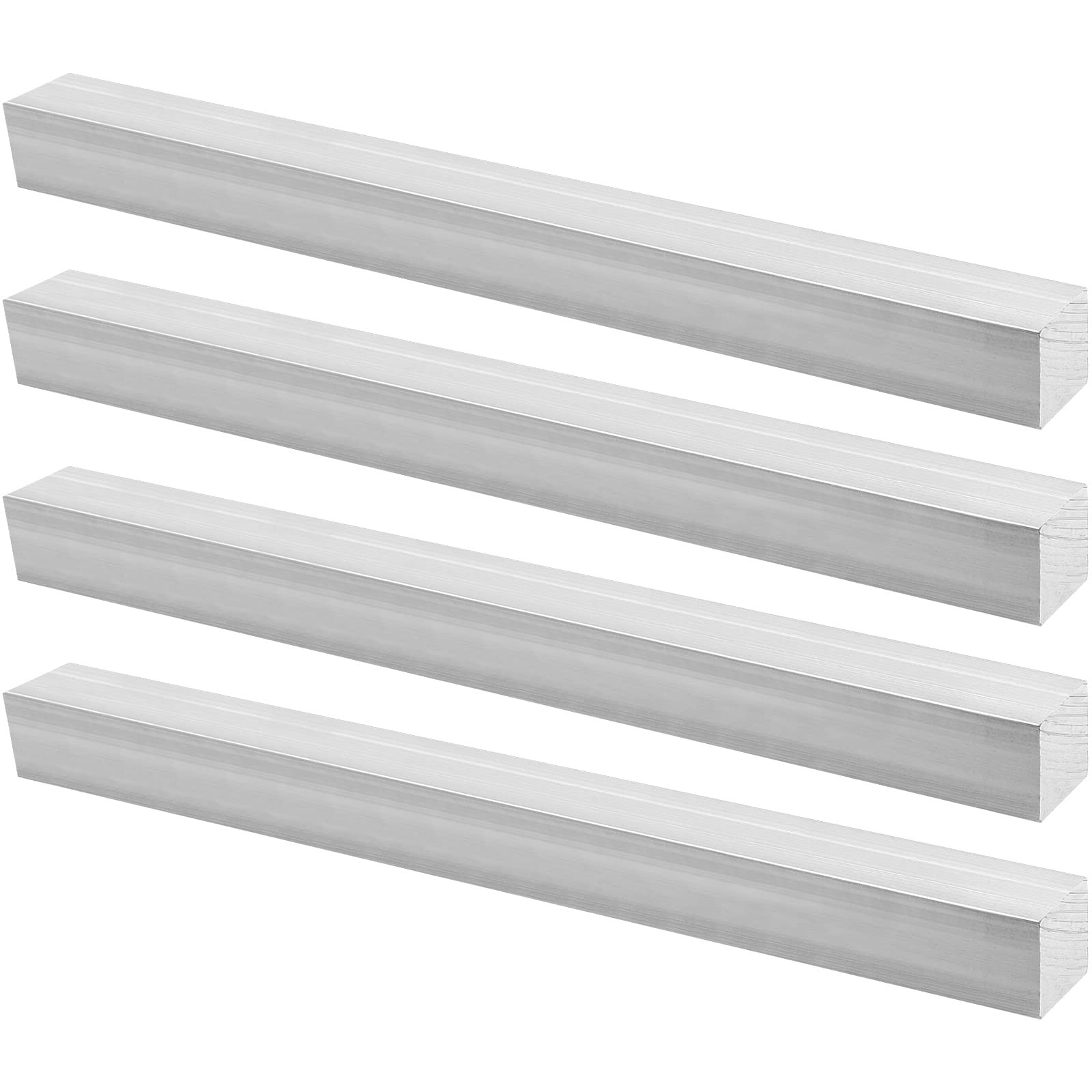 PCS xx Inch Square Aluminum Bar Length Solid T Mill Stock Silver Crafting