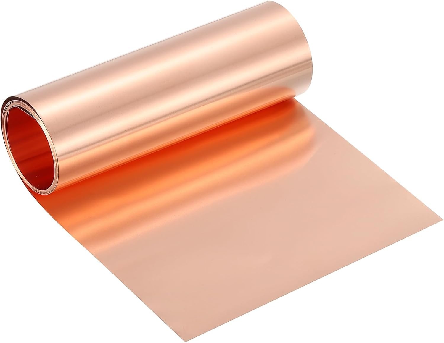 Pure Copper Sheet Roll, 0.08mm 25Ga Thick T2 Copper Flashing 1530mm x 100mm/5…